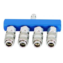 Rozdzielacz pneumtayczny Scheppach 4-drożny - zdjęcie 1